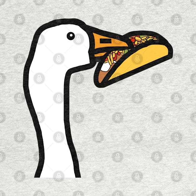 Portrait of a Gaming Goose Stealing a Taco by ellenhenryart